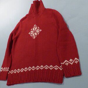Ralph Lauren Rusty Red Snowflake Sweater, size S